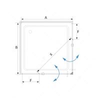 Душевой уголок RGW SV-33B квадратный  90*90*200 06323399-14 профиль Чёрный стекло Прозрачное 6 мм RGW