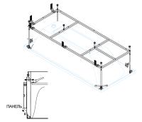 Металлический каркас для акриловой ванны 1700x750 EMP-170-75-MF-R Cezares