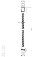 Душевой шланг металлизированный, 120 см 120 см CZR-FMM-120-NOP Чёрный матовый   Cezares