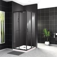 Душевой уголок квадратный UNO-195-A-2-100-C-NERO 1000x1000x1950 BelBagno
