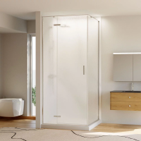 Душевой угол раздвижной прямоугольный RV073R/L-90100-06-C4 900х1000х1950 Цвет профиля Хром Стекло Дождь Veconi