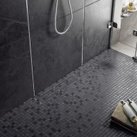 Душевой лоток TIMO Drain System 800 с двусторонней панелью "plate" под плитку, Сатин