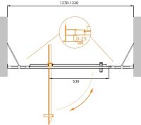 Дверь в проем. MOLVENO-BA-12-80+50-C-Cr-IV 1300x1950 Cezares