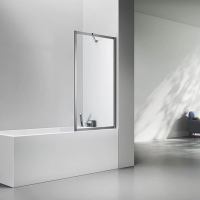 Шторка на ванну 700x1500 PL85GR-70-01-C7 цвет профиля Брашированный графит стекло Прозрачное Veconi