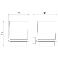 Стакан для зубных щеток Timo Torne 43033/03 черный
