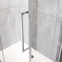 Душевой угол раздвижной прямоугольный RV033R-9080-06-C7 900х800х1950 Цвет профиля Хром Стекло Дождь Veconi