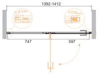 Дверь в проём BELLAGIO-B-12-140-C-BORO 1400x1970 Cezares