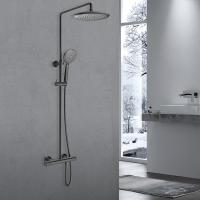 Душевая стойка термостатическая без излива   цвет вороненая сталь VSFS-1D0TGM VINCEA