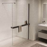 Душевые перегородки Walk-In VSW-1HR900CLGM 900х2000 профиль вороненая сталь стекло прозрачное VINCEA