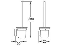 Щетка для унитаза настенная CZR-F-8932 Хром CEZARES