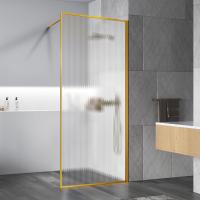 Душевые перегородки Walk-In HP Art  VSW-1HP100FLBG 1000х2000 профиль брашированное золото стекло рифленое VINCEA