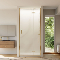 Душевая дверь распашная VN73RG/R-90-06-C4 900x1950 Цвет профиля Золото брашинг Стекло Дождь Veconi