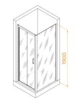 Душевой уголок RGW PA-142B (PA-21B + Z-050-5B) прямоугольный   90*120*190 060814292-14 профиль Чёрный стекло Прозрачное 5 мм RGW